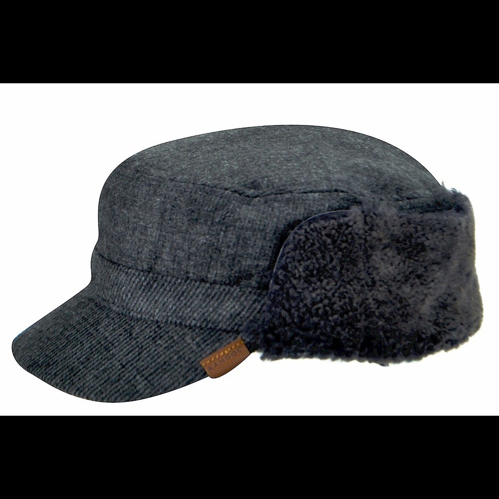 Kangol Men’s Sheep Shearling Trapper Winter Cap Real Fur